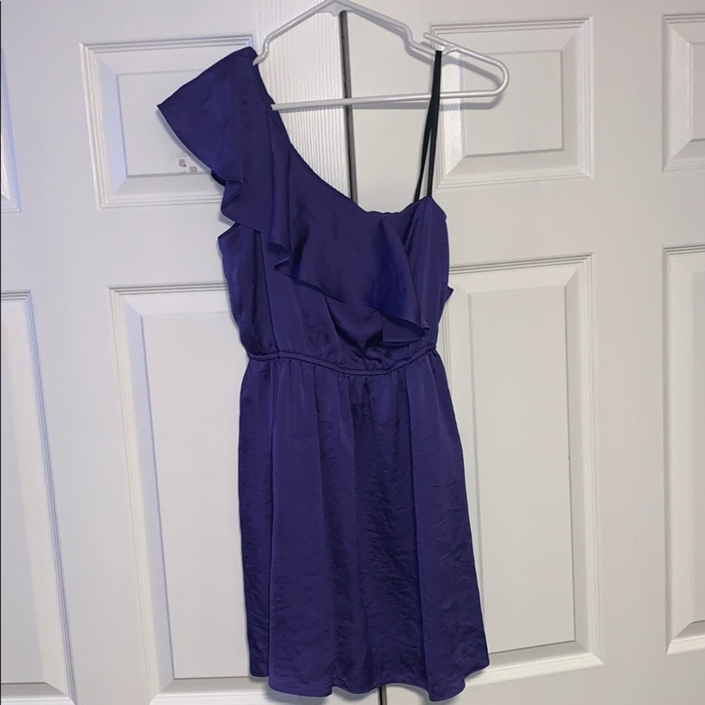 BCBG One Shoulder Purple Dress